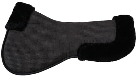 Kentucky - Schwarz Lamfell Anatomisch Sattelpad Absorb Schwarz