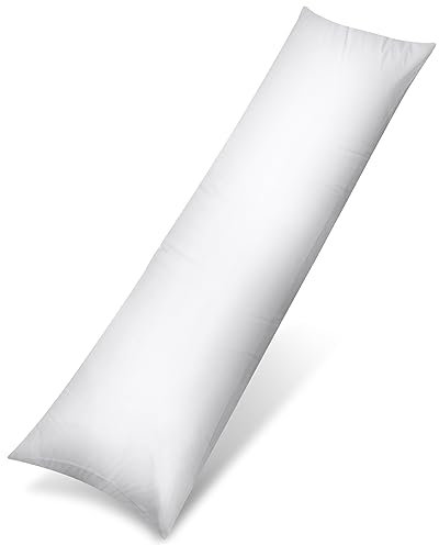 Utopia Bedding Bolster Pillow Pack of 1, (Double, 4Ft 6 Inch), Full Body Pillow, Soft Hollowfiber Filling, Long Pregnancy Pillow for Maternity Support and Side Sleeper (White)