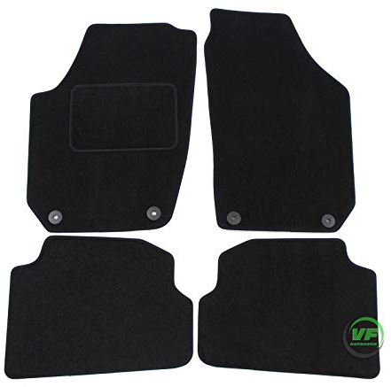 J&J AUTOMOTIVE | Velours Fußmatten Autotepiche Passend Für Fabia 2, 2007-2014, Genaue Passform, rutschfeste Untregrund, Verstärkt Im Pedalbereich