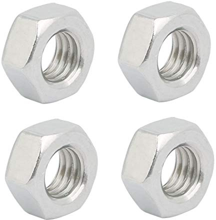 4 pz M8 x 1.25mm Passo Metrico Acciaio Al Carbonio Zincato Sinistro Dadi Esagonali