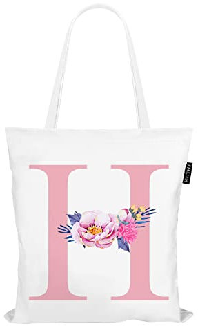 Fmeida Stoffbeutel Bedruckt Stofftasche Damen Jutebeutel Baumwolltasche Canvas Tragetasche Einkaufstasche Lange Henkel Einkaufsbeutel faltbar Einkaufsshopper Tote Bag Aesthetic