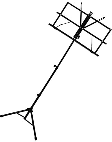 Vaguelly Faltbarer Notenständer Mit Höhenverstellbarem Teiligen Rohr Stabil Für Große Notenblätter Mit Rutschfesten Gummifüßen Für Proben Und Auftritte Tragbar Und Kompakt