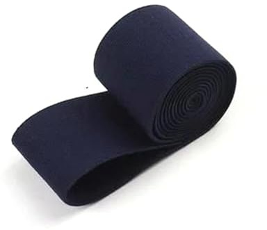 Correas elásticas de 6 metros y 4cm de ancho, banda de goma de nailon de Color, accesorios de costura Diy para ropa, Azul marino, 40mm