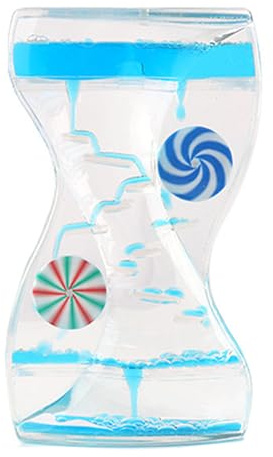 Sablier Jouet à Mouvement Liquide, Minuteur de Mouvement Lampe à Lave Colorée, Sensory Fidget Toy Minuteur à Bulles Jouets Sensoriels pour Enfants, Adulte, Relaxation, Soulager Stress (Bleu)