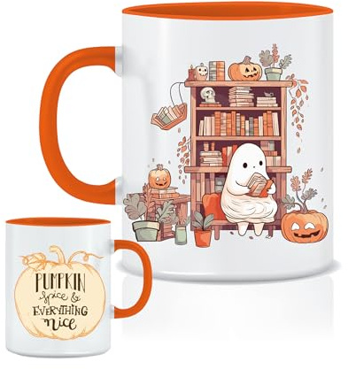 Tasse à café citrouille épices tasse d'Halloween tasse à café citrouille tasse à thé d'automne idée cadeau inspirante pour hommes et femmes cadeau d'anniversaire - Orange