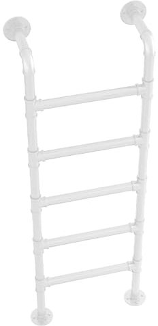 Escabeau d'escalier robuste en métal durable avec 3 ~ 9 échelons 100 300 cm Blanc