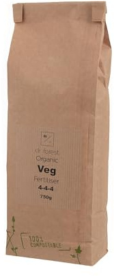 Dr Forest Veg Fertiliser - Organic 4-4-4 for Vegetative Growth - Veg-Stage Feed for Brassicas, Leafy Greens, Salads and the Grow Stage of Flowering Plants - 3kg