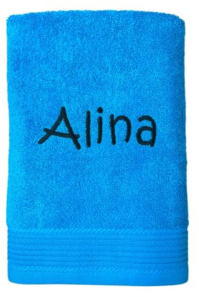 Handtuch mit Name bestickt, Duschhandtuch, Gästehandtuch, Saunahandtuch, 4 Größen und schöne Farben