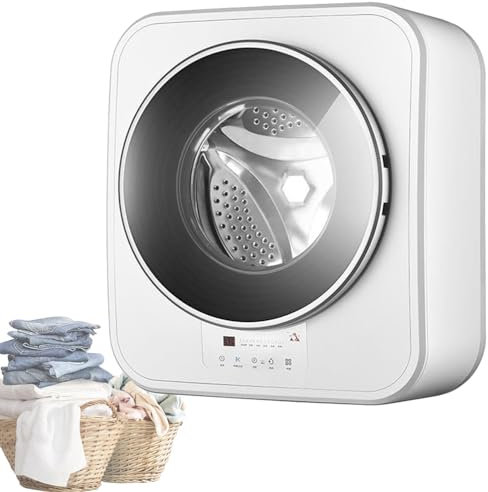Secadora pequeña, Lavadora Secadora eléctrica de Lavado rápido de 15 Minutos, Lavadora Secadora compacta de Pared de 3 kg, Mini Lavadora con secador de Aire Caliente para Apartamentos, Casas rodantes