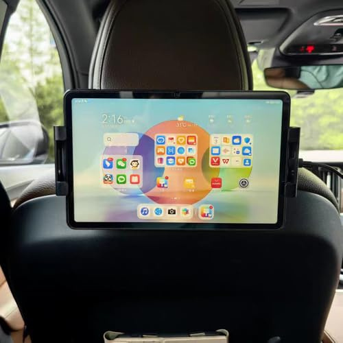 Pitruves Auto-Tablet-Halterung für Volvo XC90 XC60 V90 V60 S90 S60 (2017 oder neuer), Kopfstützenhalterung für Rücksitz, kompatibel mit 4,7-12,9 Zoll Tablets