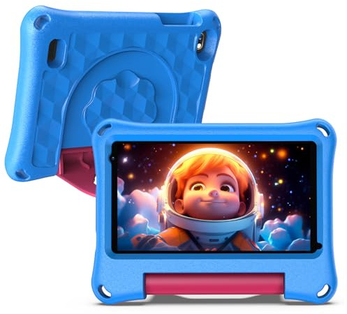 VASOUN 7 inch kids Tablet, Android 13 Tablets for Kids, Tablet 7 inch for Toddler with Parental Control, Free Kids APP Pre-Installed 32GB GMS Certified WiFi Dual Camera with Eye Protection, Blue