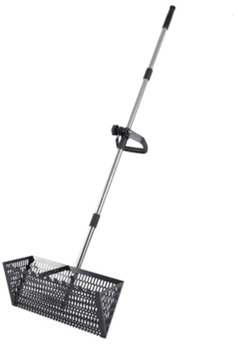 Rake de tamizado de Arena con Dientes de tiburón y Mango Largo - Herramienta de Playa Comercial para Conchas Marinas/pulgas de Arena, rastrillo (A)