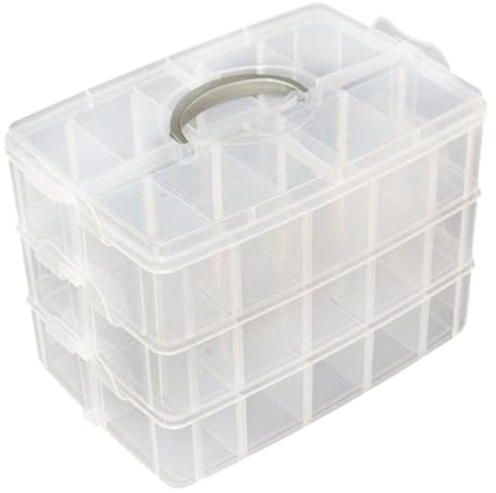 KESOTO Contenitore per Calzature Cani, Organizer Pratico, Trasparente, con Scomparti, 24.5x17x18 Cm