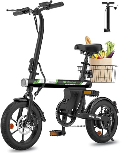isinwheel 16 Inch U1 Pro Electric Bike for Adults Black