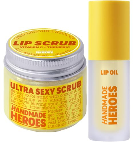 Handmade Heroes Turmeric Lip Scrub & Vitamin C Lip Oil Set