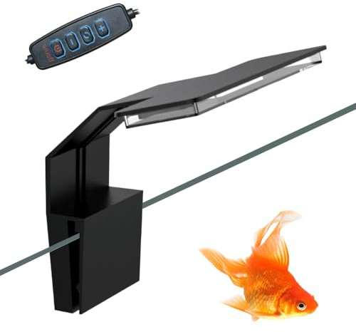 Aquarium LED Beleuchtung, Vollspektrum Aquarium Lampe mit Clip, 4 Farben Dimmbare Aquarien Pflanzen Licht, USB Aquarien Licht für Süßwasser Fischtank, Wasserpflanzen, Deko