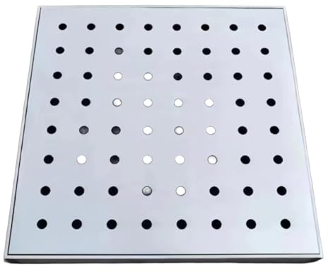Rejilla Desague Terraza Metálica, Tapa de Desagüe para Piscina, Tapa Desague Terraza, 30x30x3cm, Apta para Patios, Cocinas, Entradas de Vehículos