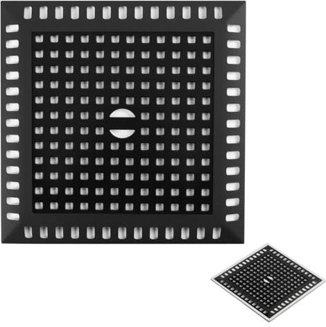 Colador de desagüe de ducha de 12 x 12 cm de acero inoxidable con borde de silicona – Colador para el pelo para ducha, lavabo y bañera, evita la obstrucción de desagües, inoxidable, fácil de limpiar
