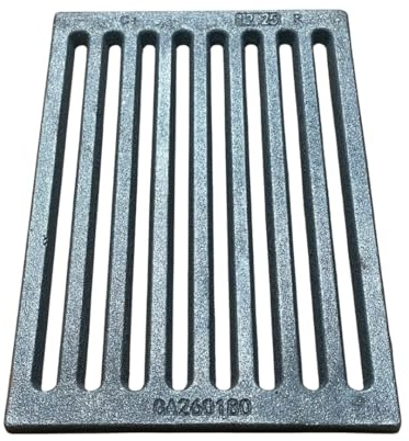 Griglia in Ghisa Caduta Cenere per Camini, Stufe a Legna e Focolari – 26x18 cm – Cod. GA260180 Rettangolare per Aerazione e Raccolta Cenere
