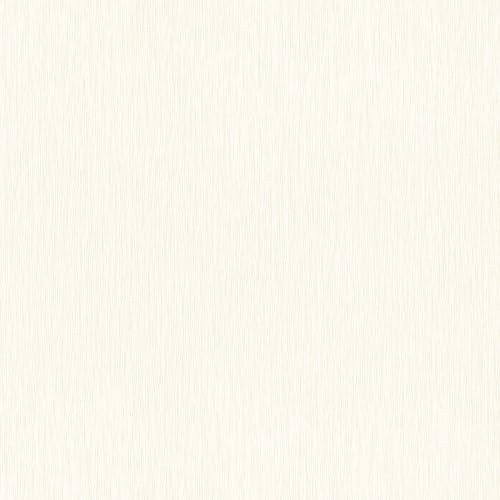 Rasch Vliestapete Textiloptik 'Trianon XII' - Strukturierte Vinyl-Tapete Uni in Weiß Beige für ein elegantes Wohnambiente - Robust und Abwaschbar - 10,05 m x 0,53 m