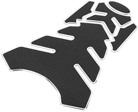 F FIERCE CYCLE Motorcycle Fuel Tank Protector PVC Rubber Pad Emblem Badge White