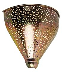 Qazqa Orientalisch Wandleuchte, Wandlampe - Maruf,sinbad,zayn - Bronze, Rund, max. 40W, Geeignet für LED, 25cm, Ideal als Wohnzimmerlampe und Flur