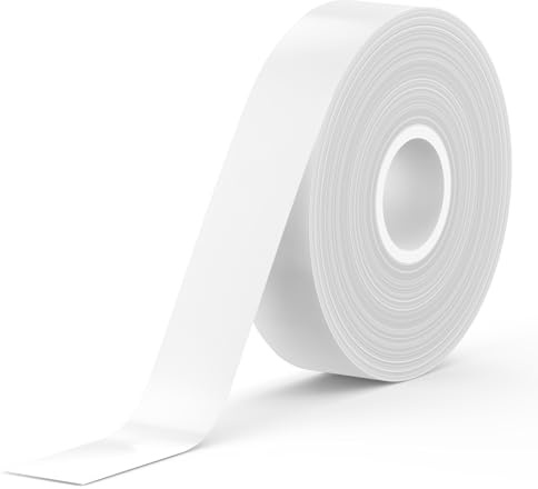 SUPVAN KATASYMBOL E10/E11/E16 Självhäftande Termiska Multifunktionella Adressetiketter För Kök, 15 mm X 6 m, Svart På Vit