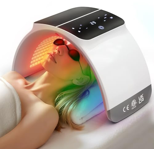Bestqool LED Light Therapy - 6 Colors with Near Infrared Light LED Face Mask, SPA Salon Device