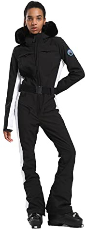 GSOU SNOW Ski Suit Womens One Piece Snowsuit Snowboard Jacket Slim Snow Jumpsuit Ski Outfit Waterproof Windproof for Winter Sports