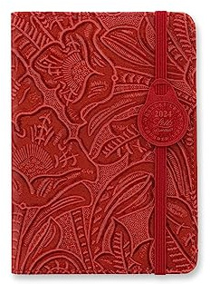 Letts of London Baroque A6 Woche auf 2 Seiten mehrsprachig Red 2024