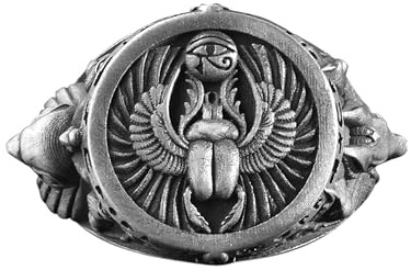Bysilverstone - Bague Horus Anubis Pour Homme Avec Scarabée En Argent Sterling, Bague Gravée Pour Homme, Bijoux Égyptiens, Chevalière Ancienne, Bague Scarabée Mythologie