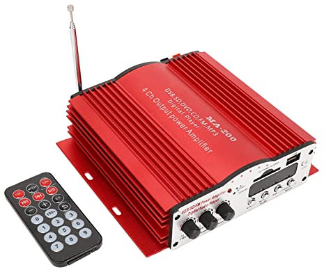 Amplificatore Audio Digitale Amplificatore per Auto Amplificatore Audio Digitale Amplificatore di Potenza Stereo 30W 4CH Universale per MP3 MP4 DVD VCD Riproduzione FM USB