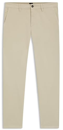 Pantalon Tapered en Satin De Coton Stretch