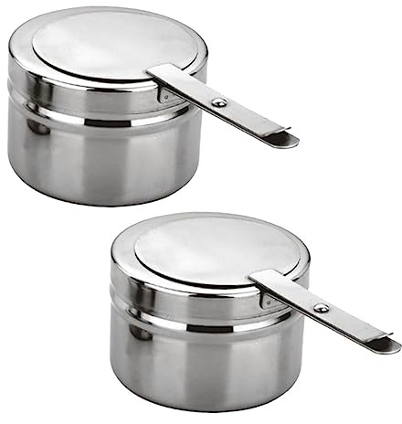 BESTonZON 2 Stück Edelstahl Brenner Halter Mit Abdeckung Für Chafer Speiserohlinge Zum Warmhalten Bei Buffets Mit Rostfreiem Design