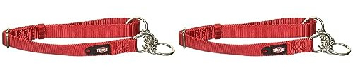 Trixie 202803 Premium Zug-Stopp-Halsband, M–L: 35–50 cm/20 mm, rot (Packung mit 2)