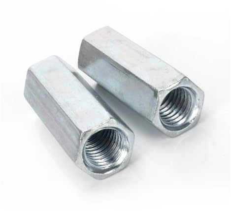 SeroNi 2-10 Pezzi M6 M8 M10 M12 M14 M16 M18 M20 Dadi di accoppiamento for Asta Esagonale zincata Dado filettato di Collegamento Dado Esagonale Lungo zincato Nut(2pcs,M18x55)