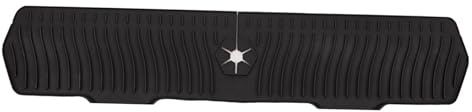 Gralara Tappetino per Rubinetto lavello in Silicone, paraspruzzi per Rubinetto, Antiscivolo, 76 cm x 15,3 cm, Tappetino per Scarico Rubinetto Cucina per Bar, Nero