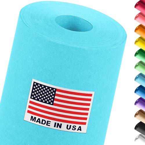 Paclord Light Blue Construction Paper Roll 18 x 100 ft – Made in USA – 18 Bulletin Board Paper for Classroom & School, Teachers & Kids