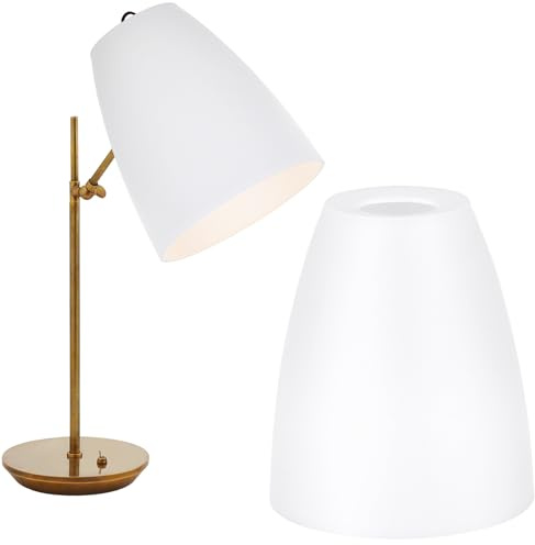 Flacher Lampenschirm aus Kunststoff Weiß 2 Stück E14 für Lampe | 30mm Öffnung, Lichtbündelung und Formstabil für Zuhause und Hotel, Einfacher Einsatz
