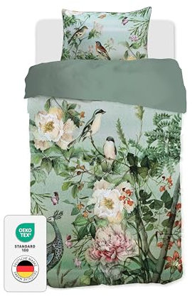 jilda-tex Premium Satin-bettwäsche Verschiedene Designs (Bali, 155x220 cm)