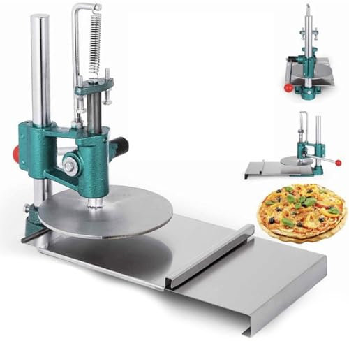 Pressa per Impasto per Pizza da 15-22 cm, Macchina per formare Pizza Regolabile manualmente in Altezza, spianatrice per Pasta Commerciale in Acciaio Inossidabile, per Creare Rotoli Morbidi 15cm