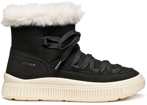 Geox J Laquinny Girl, Stivale alla Caviglia, Nero, 35 EU