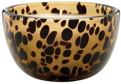 47th & Main Scented Candles Tortoiseshell Bowl Glass Candle, 4 Dia x 2.75 H, Volcano