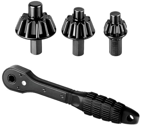 WADY 2 in 1 Drill Chuck Ratchet Spanner, Universal Chuck Key Replacement Tool for Drill, Dual-Use Ratchet Spanners with 3 Gears, Chuck Spanner for Most Electric Drills and Power Tools (1 Set)