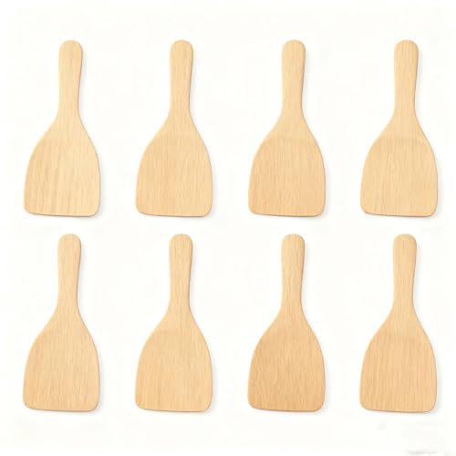 Espatula Cocina Madera, Espatula Juego de Espátulas para Raclette de Madera de Haya Resistente al Calor Para Cocinar, Utensilios,8PC