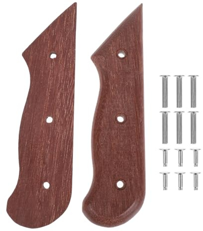 JECOMPRIS Mango De Repuesto Para Cortador De Cocina Empuñadura Antideslizante Ergonómica Para Cuchillo Con 6 Tornillos Compatible Con Cuchillos Tradicionales 2 Piezas 5.51X1.49X0.90In