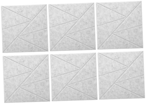 HONITANO 6 pièces Panneaux Absorption Acoustique Autocollants Fibre de Polyester pour Phonique Bureau et Salle de Jeux Isolation Sonore Murale et Plafond Gris