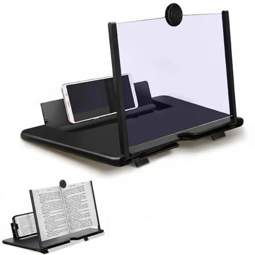 Handy Bildschirmlupe, Bildschirmlupe füR Handy, 3D Hd/4k Anti-Blaulicht BildschirmvergrößErer Faltbar füR Filme & Videos & LektüRe Kompatibel Mit Allen Smartphones (Black,4K-18Zoll)