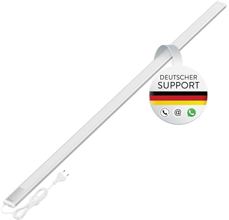 Oktaplex Riva lampada LED da incasso piatta per cucina 1100lm bianco caldo 120cm lampada da incasso argento con interruttore barra luminosa 15W 230V