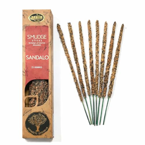 Mivan Shop 365 Inciensos Artesanales Orgánicos para Limpieza Energética y Meditación Pack de Varillas Naturales Hechas a Mano Sahumerio Espiritual de Larga Duración (Sándalo)